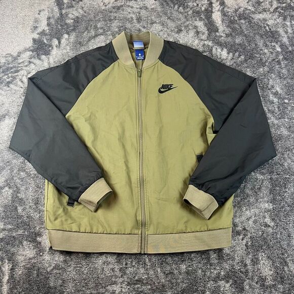 Nike Other - Nike Sportswear Bomber Jacket Full Zip Green Black Men's XL Y2K Windbreaker